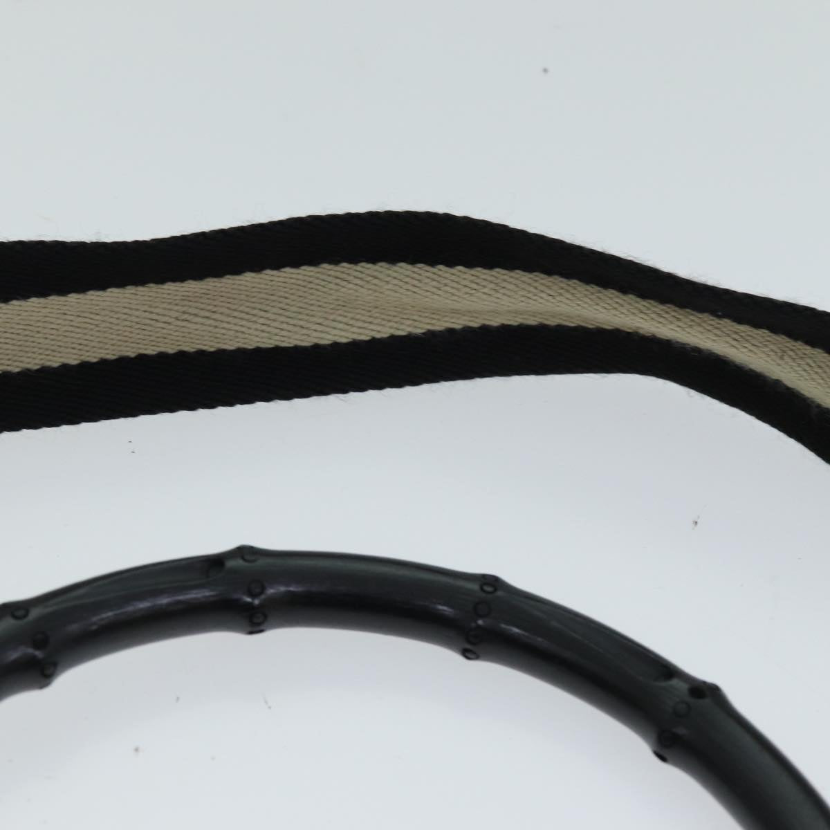 GUCCI Bamboo GG Canvas Shoulder Bag 2way Black 001 4095 74641