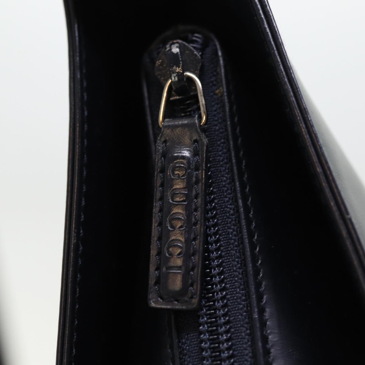 GUCCI Shoulder Bag Leather Navy 001 2058 3014 74646