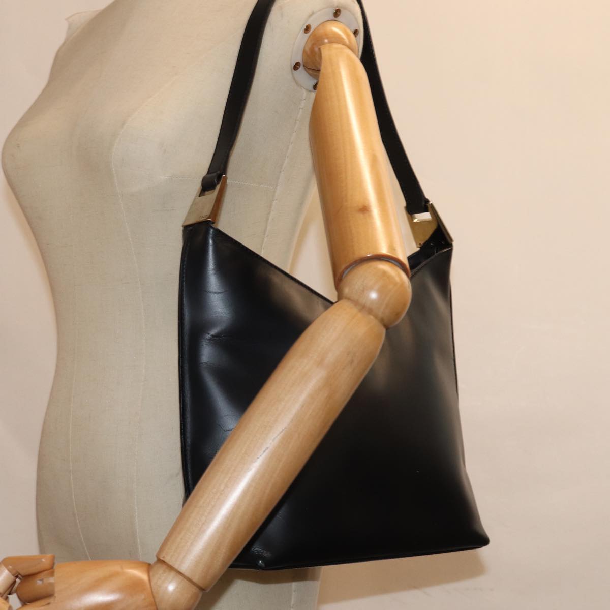 GUCCI Shoulder Bag Leather Navy 001 2058 3014 74646
