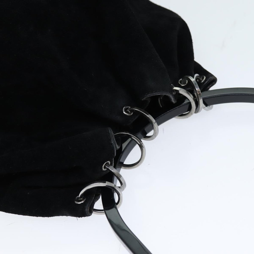 GUCCI Hand Bag Suede Outlet Black 001 3738 74647