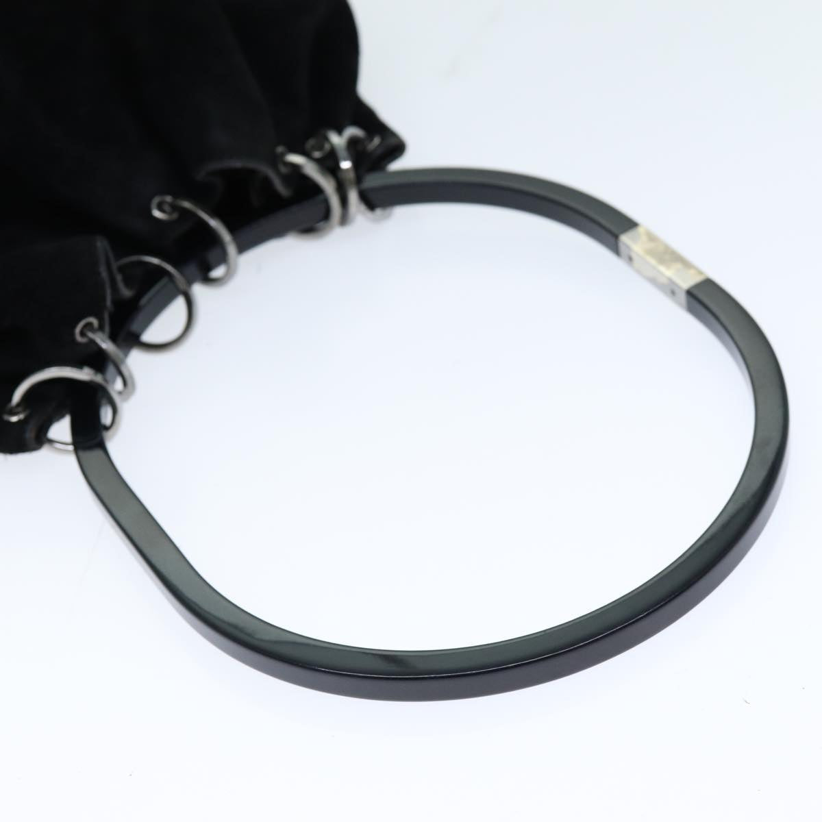GUCCI Hand Bag Suede Outlet Black 001 3738 74647