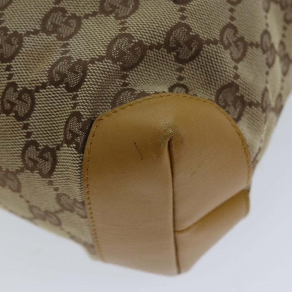 GUCCI GG Canvas Sherry Line Hand Bag Beige Red Brown 019 0402 1705 74648