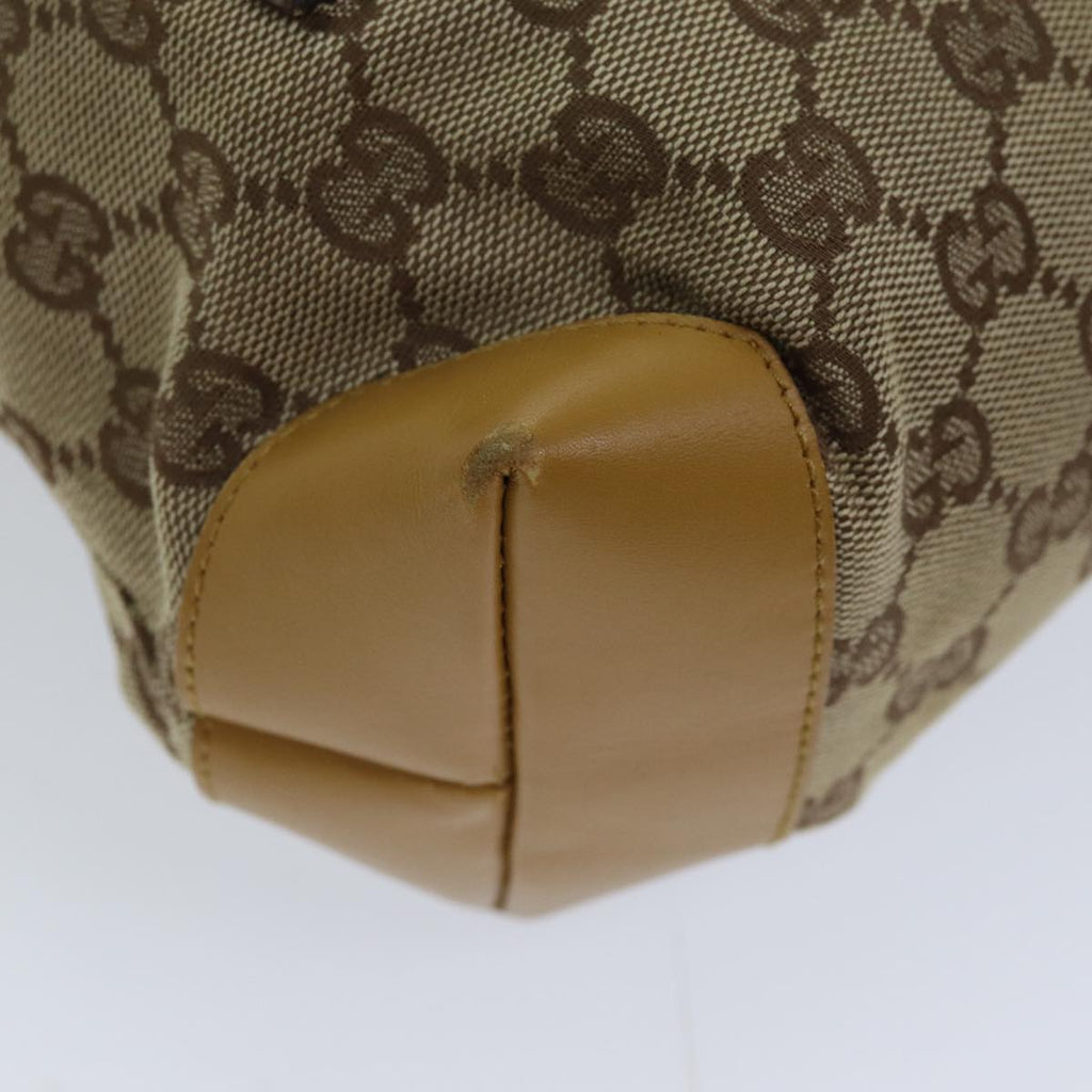 GUCCI GG Canvas Sherry Line Hand Bag Beige Red Brown 019 0402 1705 74648