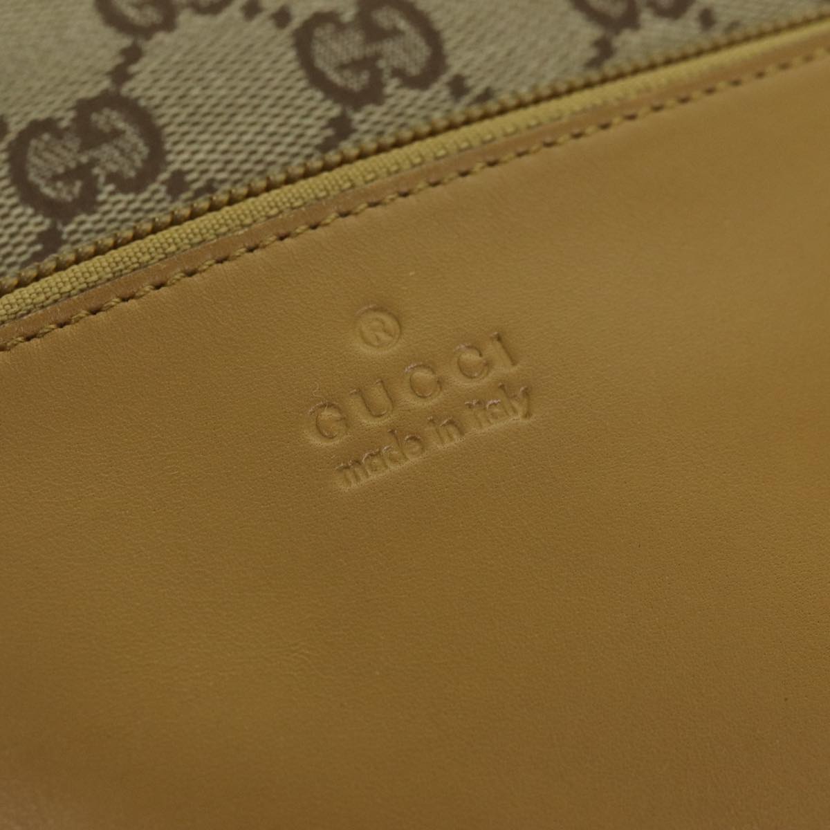 GUCCI GG Canvas Sherry Line Hand Bag Beige Red Brown 019 0402 1705 74648