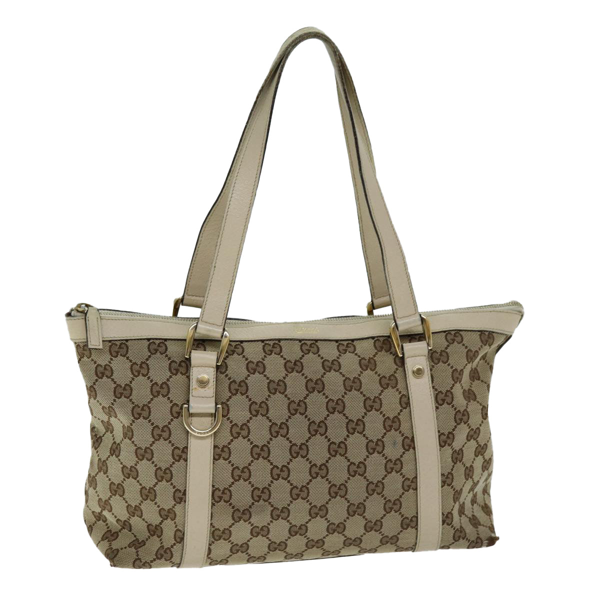 GUCCI GG Canvas Tote Bag Beige 141470 74651