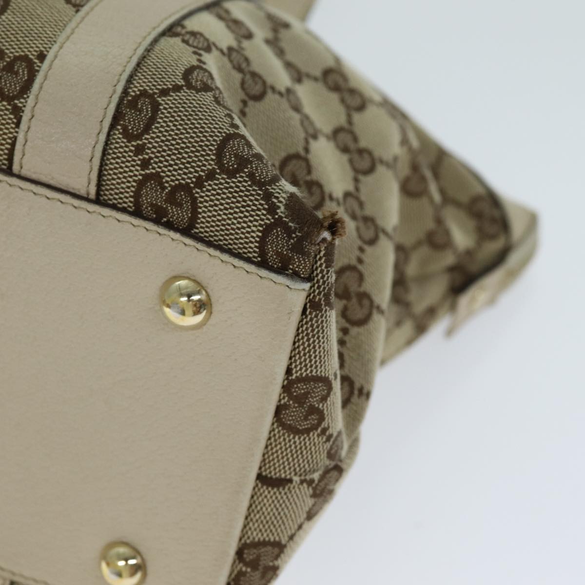 GUCCI GG Canvas Tote Bag Beige 141470 74651