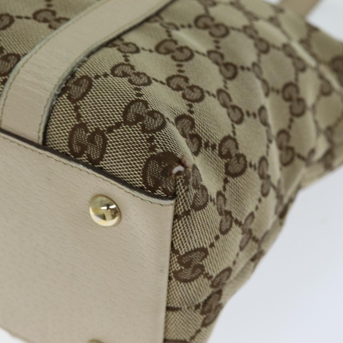 GUCCI GG Canvas Tote Bag Beige 141470 74651