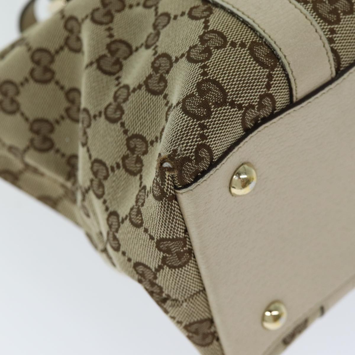 GUCCI GG Canvas Tote Bag Beige 141470 74651