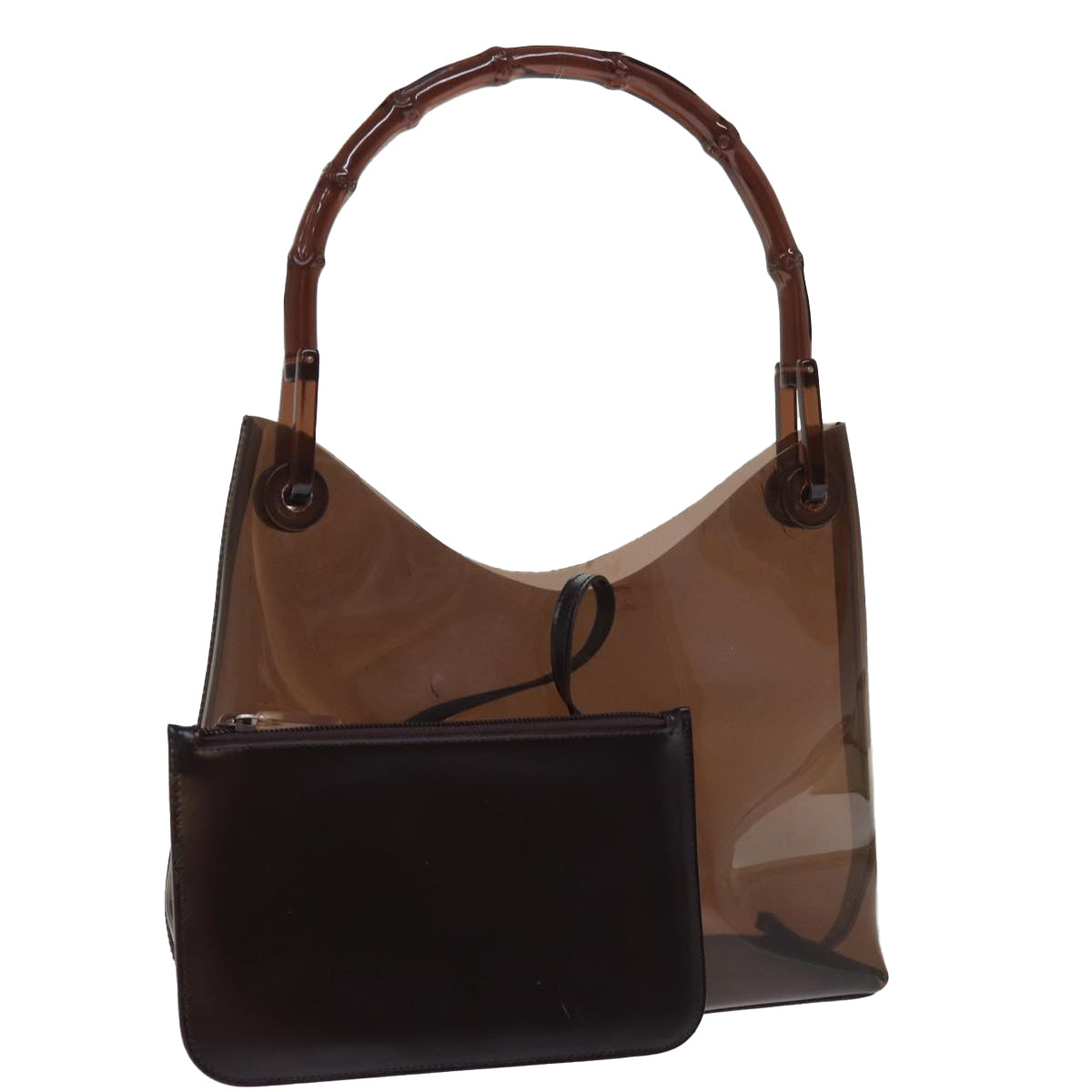 GUCCI Shoulder Bag Vinyl Brown 74653