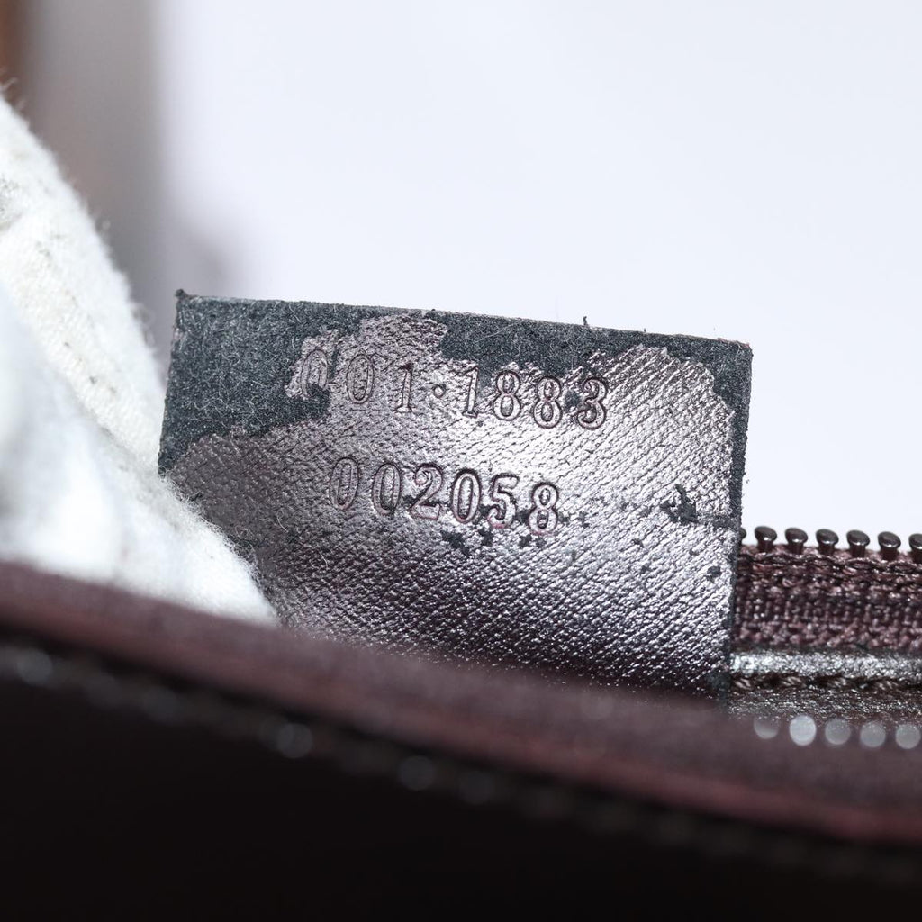 GUCCI Shoulder Bag Vinyl Brown 74653