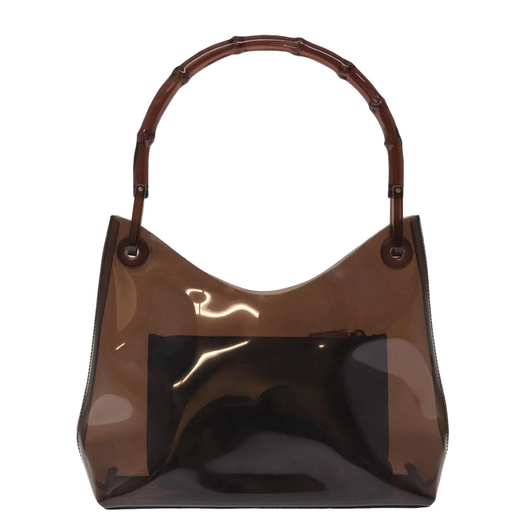 GUCCI Shoulder Bag Vinyl Brown 74653