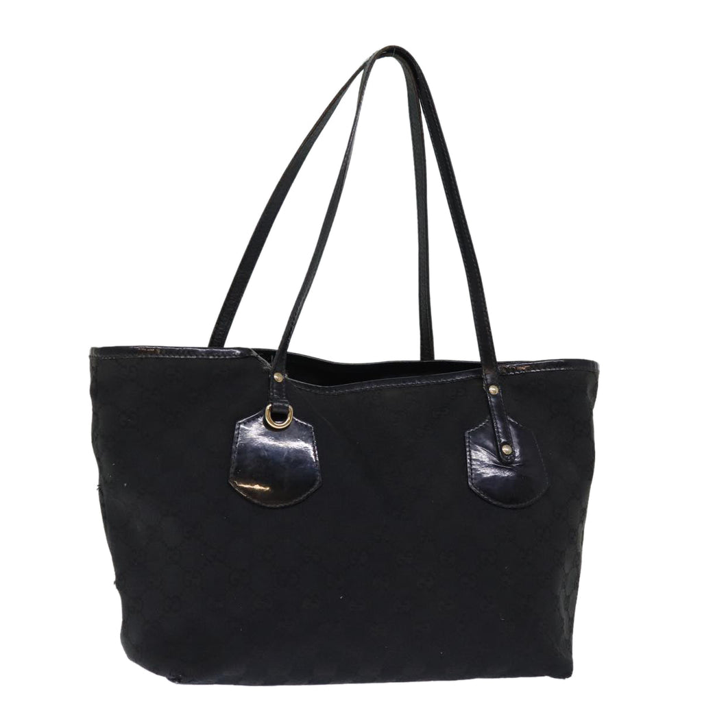 GUCCI GG Canvas Tote Bag Black 211976 74655