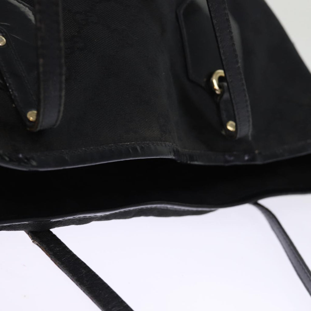 GUCCI GG Canvas Tote Bag Black 211976 74655