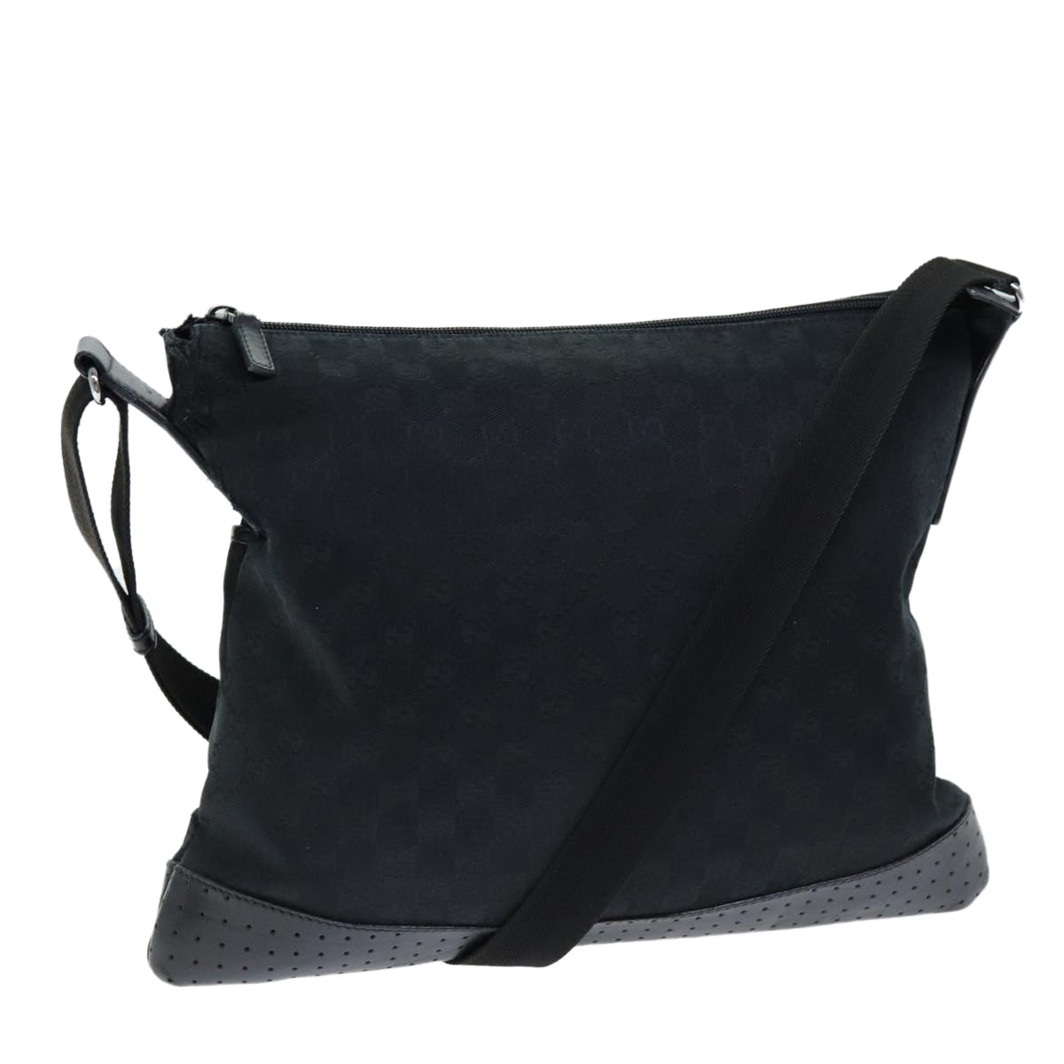 GUCCI GG Canvas Shoulder Bag Black 145856 74657