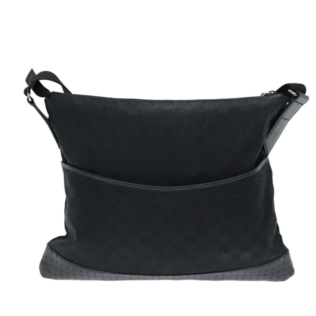GUCCI GG Canvas Shoulder Bag Black 145856 74657