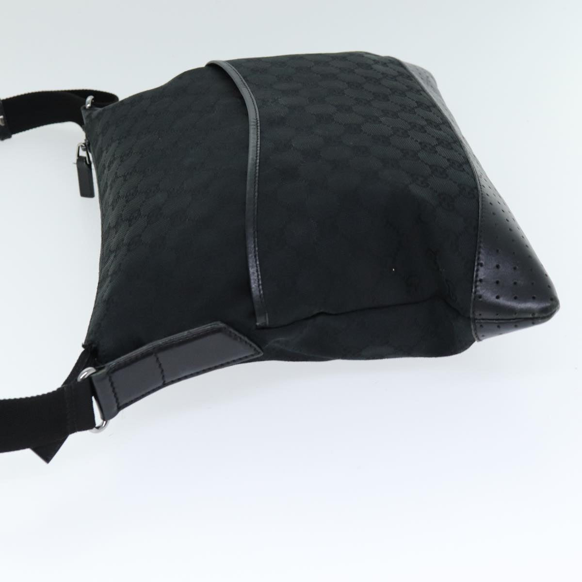 GUCCI GG Canvas Shoulder Bag Black 145856 74657