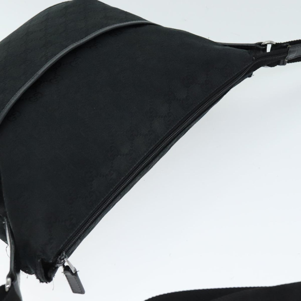 GUCCI GG Canvas Shoulder Bag Black 145856 74657