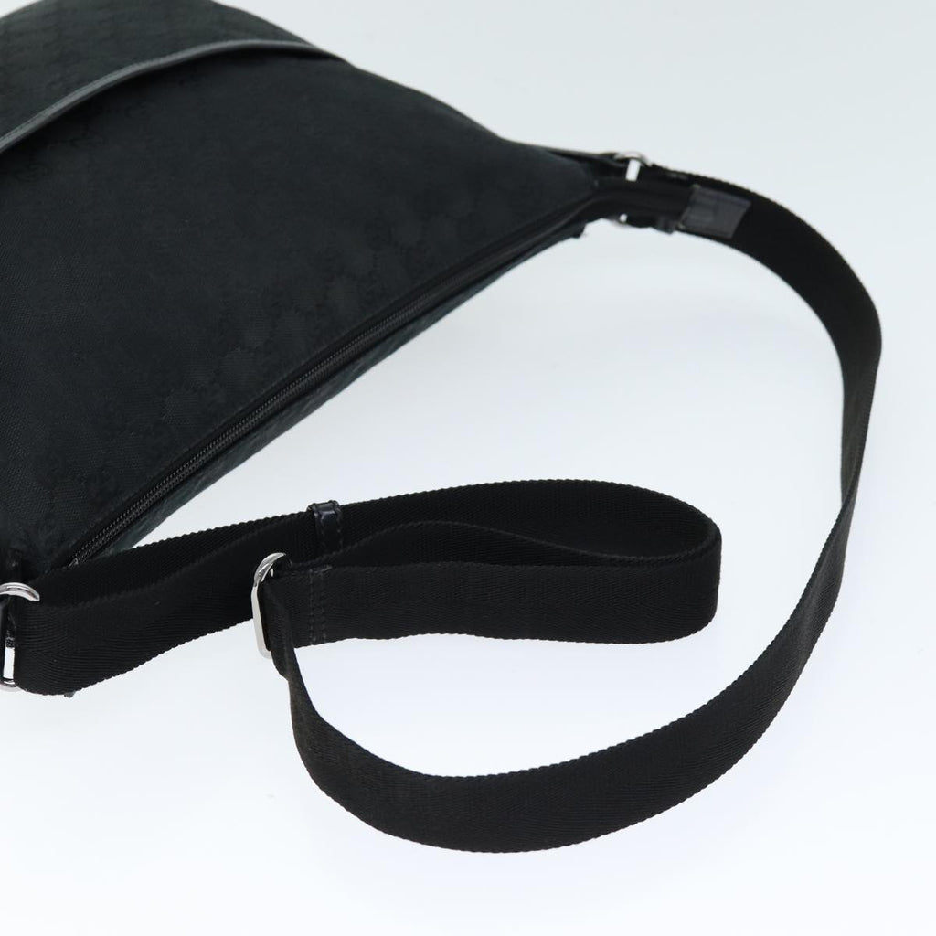 GUCCI GG Canvas Shoulder Bag Black 145856 74657