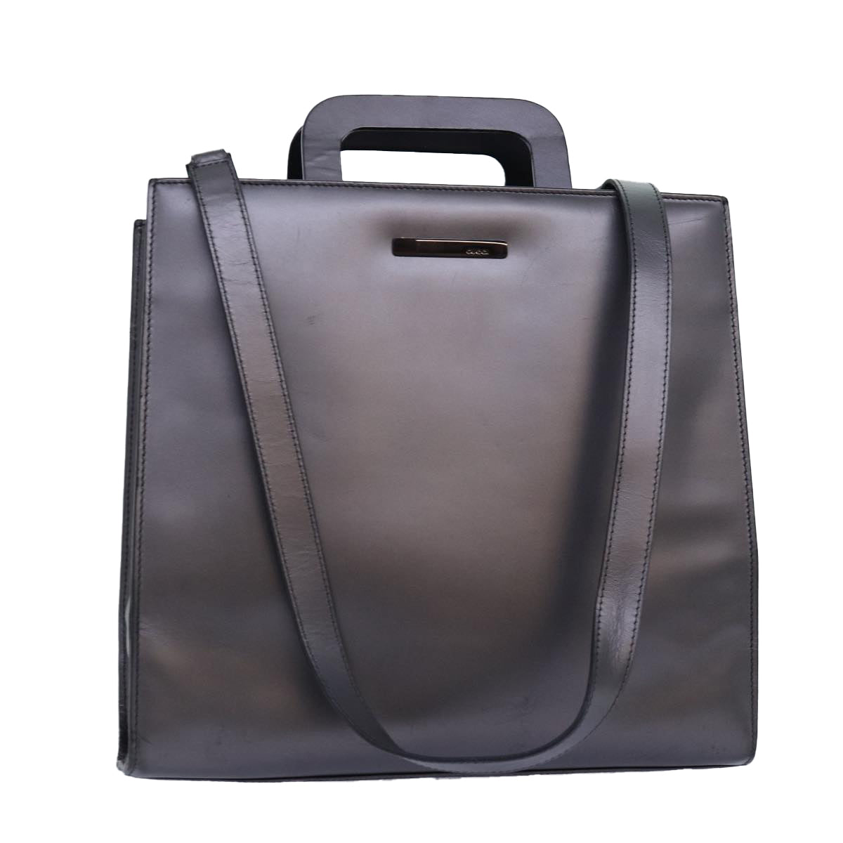 GUCCI Hand Bag Leather 2way Silver 001 2058 1853 6 74662