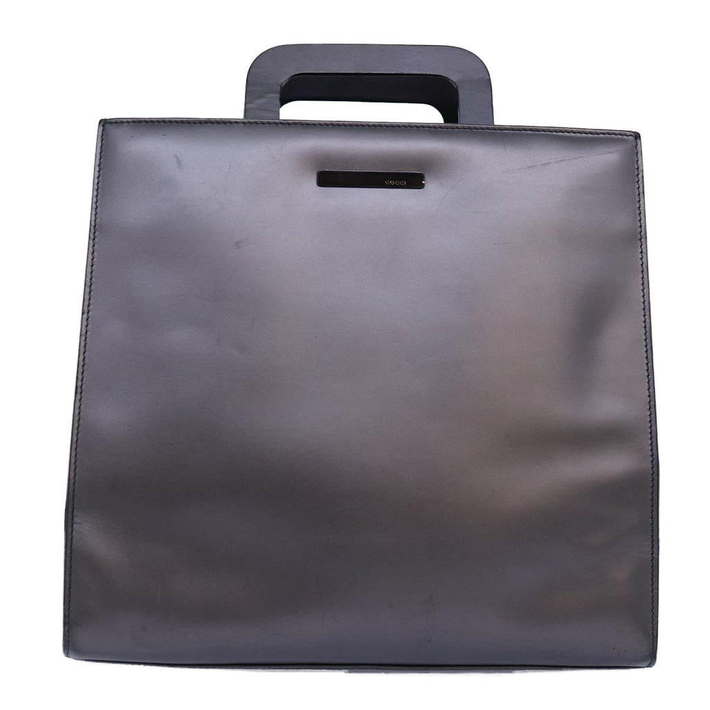 GUCCI Hand Bag Leather 2way Silver 001 2058 1853 6 74662
