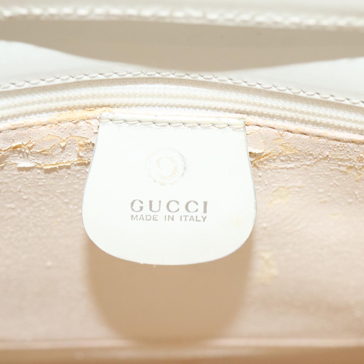GUCCI Hand Bag Vinyl White 002 2058 0454 5 74663