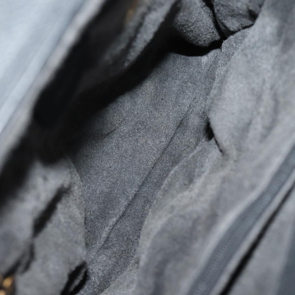 GUCCI Bamboo Tote Bag Suede Black 002 1186 0260 74664