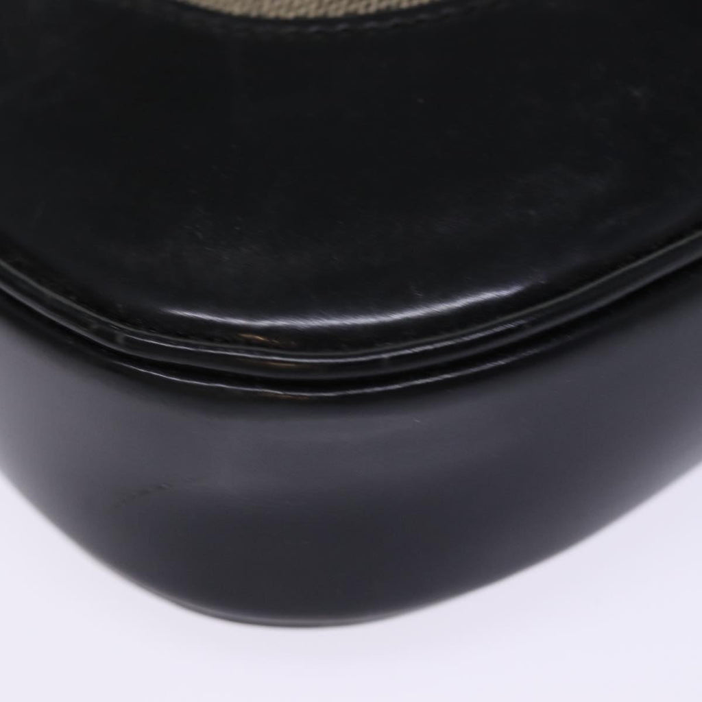 GUCCI Jackie Shoulder Bag Canvas Black Gray 001 3306 74710