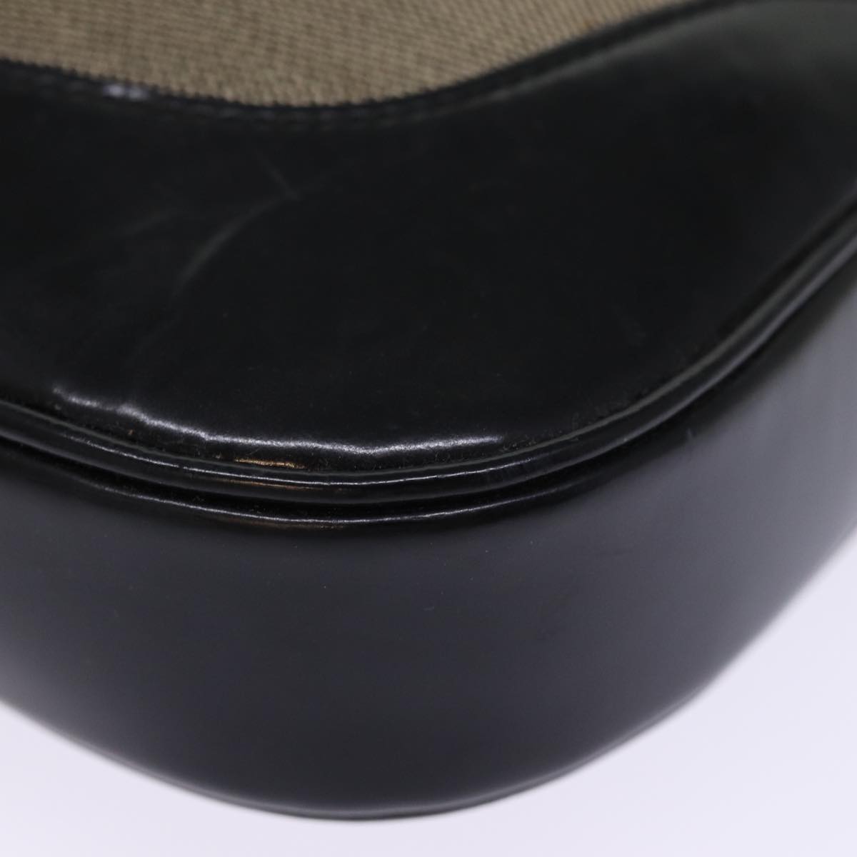 GUCCI Jackie Shoulder Bag Canvas Black Gray 001 3306 74710