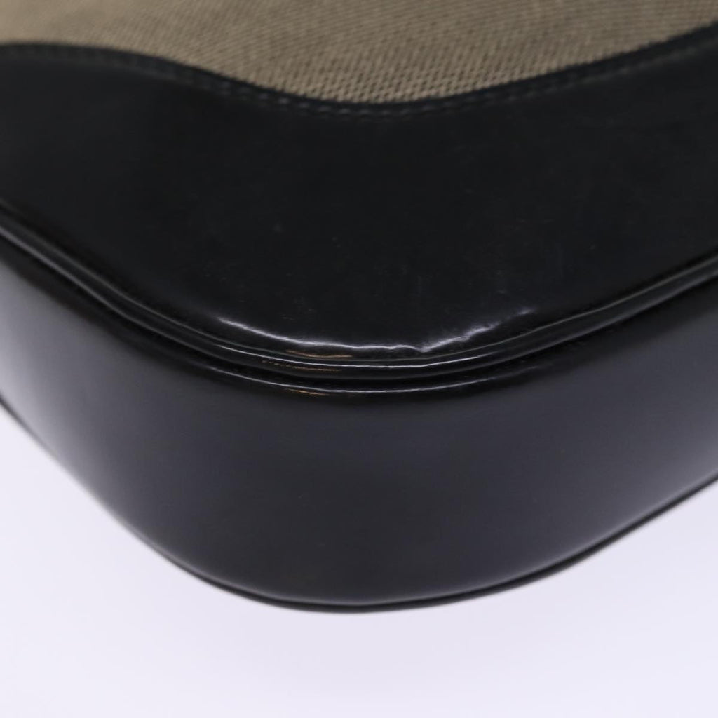 GUCCI Jackie Shoulder Bag Canvas Black Gray 001 3306 74710