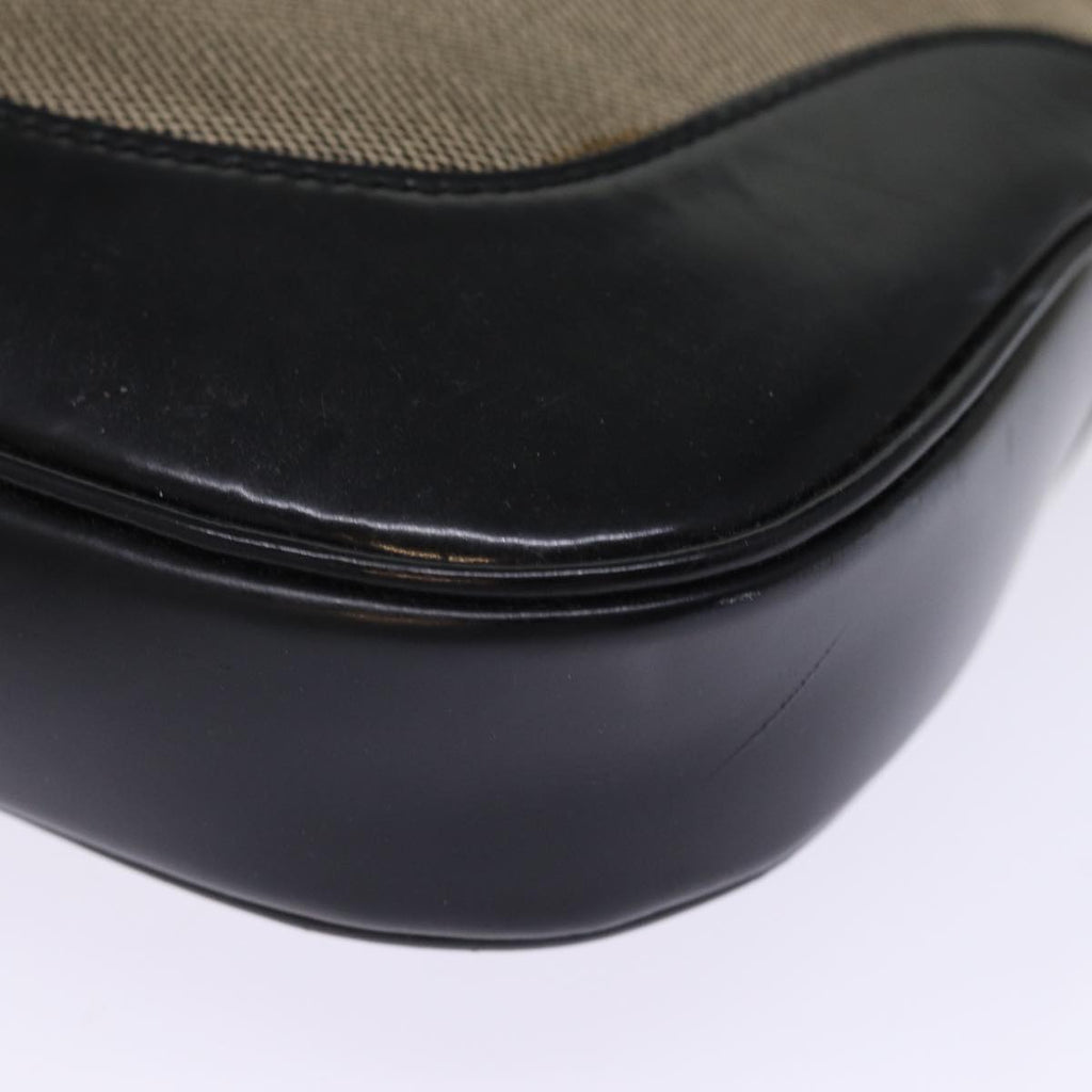 GUCCI Jackie Shoulder Bag Canvas Black Gray 001 3306 74710