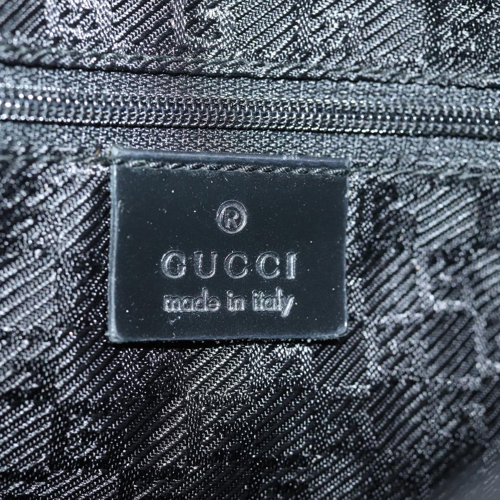 GUCCI Jackie Shoulder Bag Canvas Black Gray 001 3306 74710