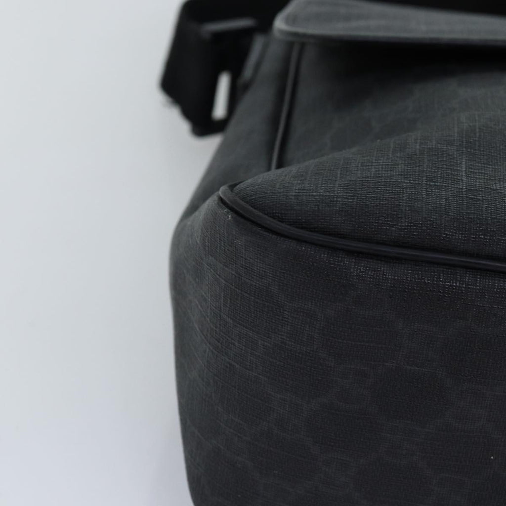 GUCCI GG Supreme Shoulder Bag PVC Leather Black 169935 74711