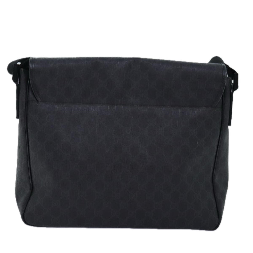 GUCCI GG Supreme Shoulder Bag PVC Leather Black 169935 74711