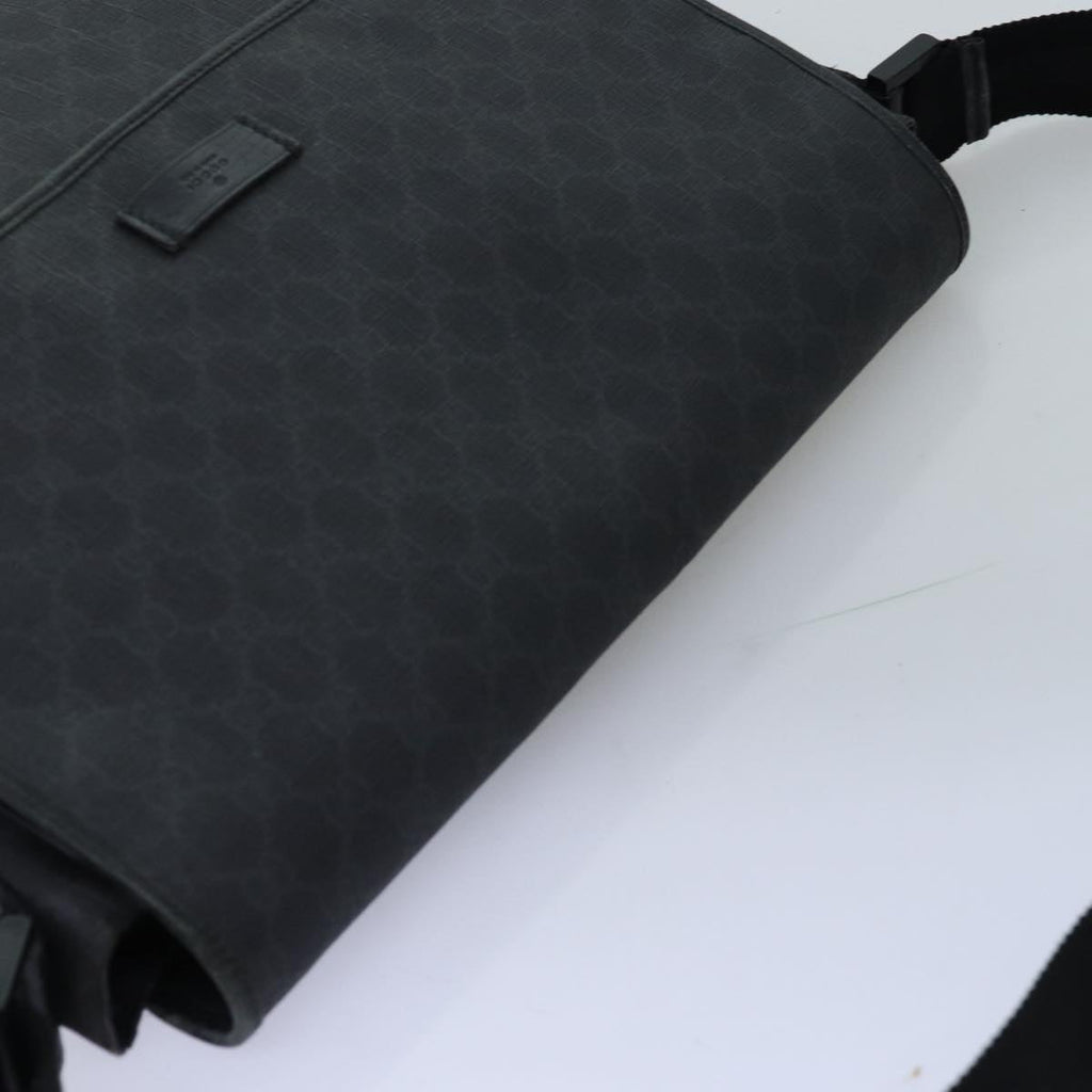 GUCCI GG Supreme Shoulder Bag PVC Leather Black 169935 74711