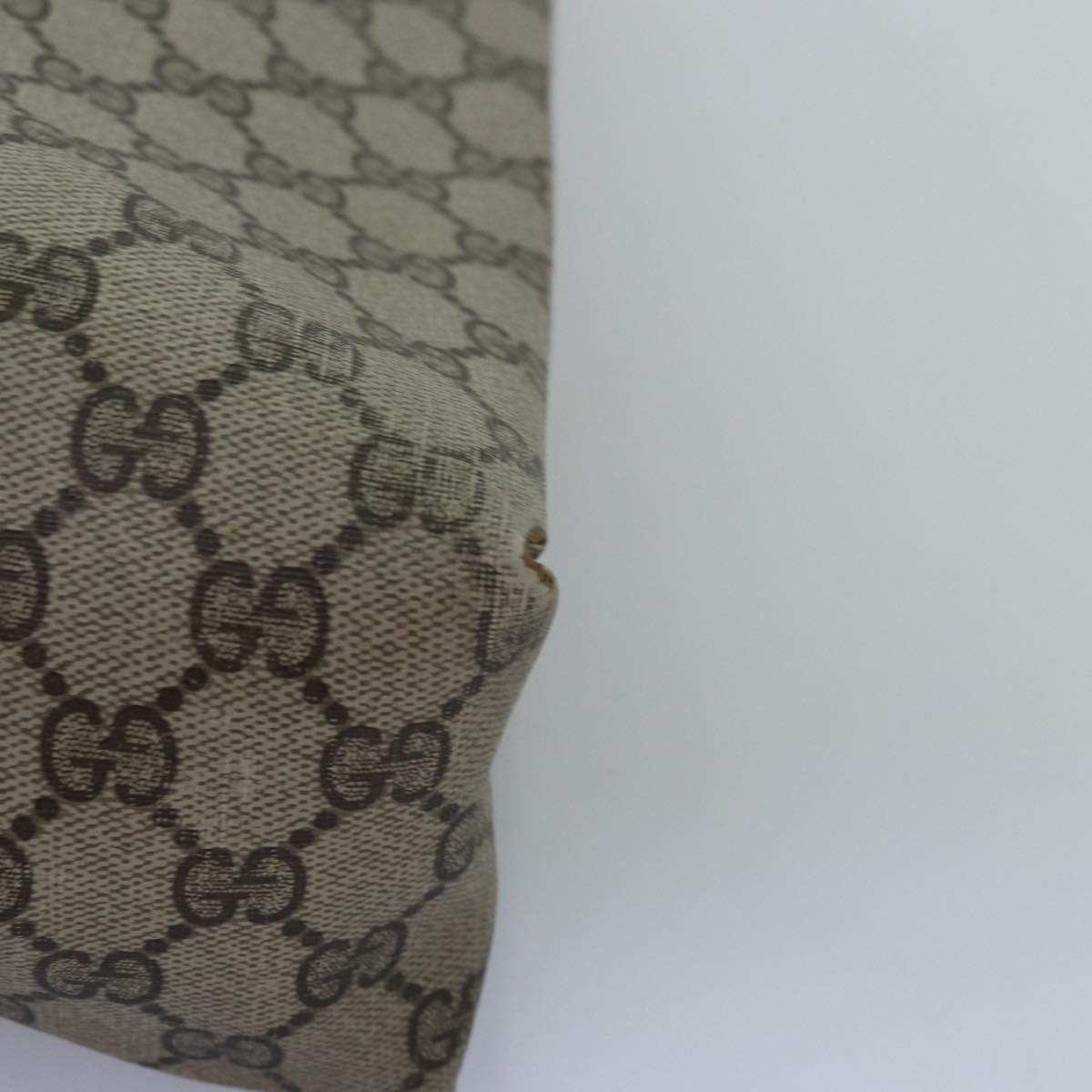 GUCCI GG Supreme Tote Bag PVC Beige 74733