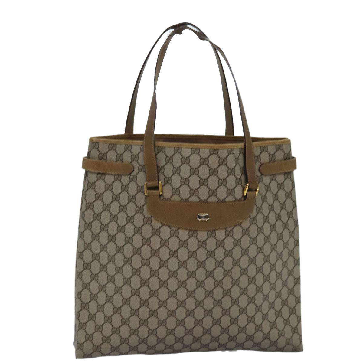 GUCCI GG Supreme Tote Bag PVC Beige 74733