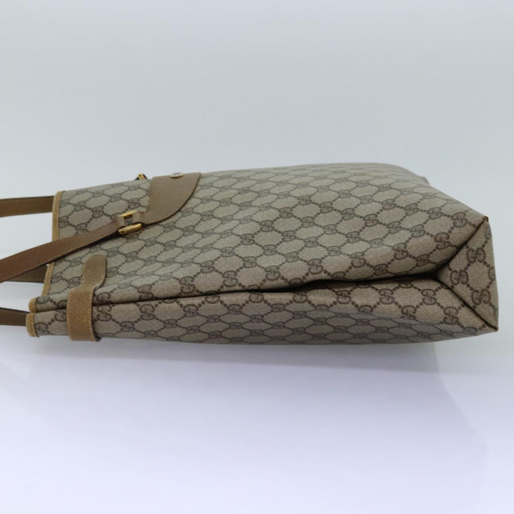 GUCCI GG Supreme Tote Bag PVC Beige 74733