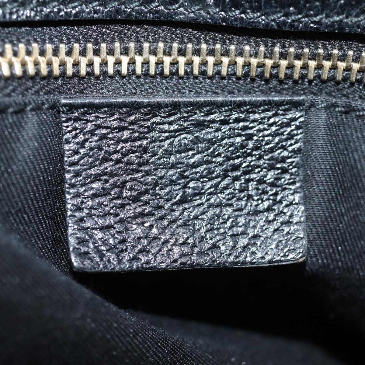 GUCCI Bamboo GG Canvas Hand Bag Black 137395 74745