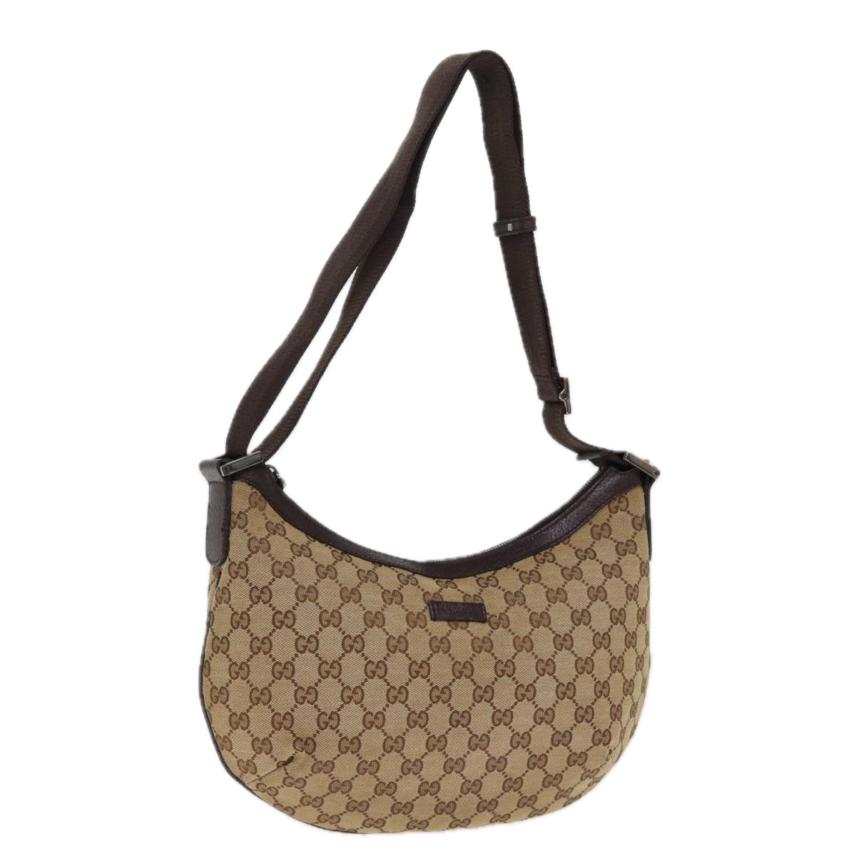 GUCCI GG Canvas Shoulder Bag Beige 181092 74781
