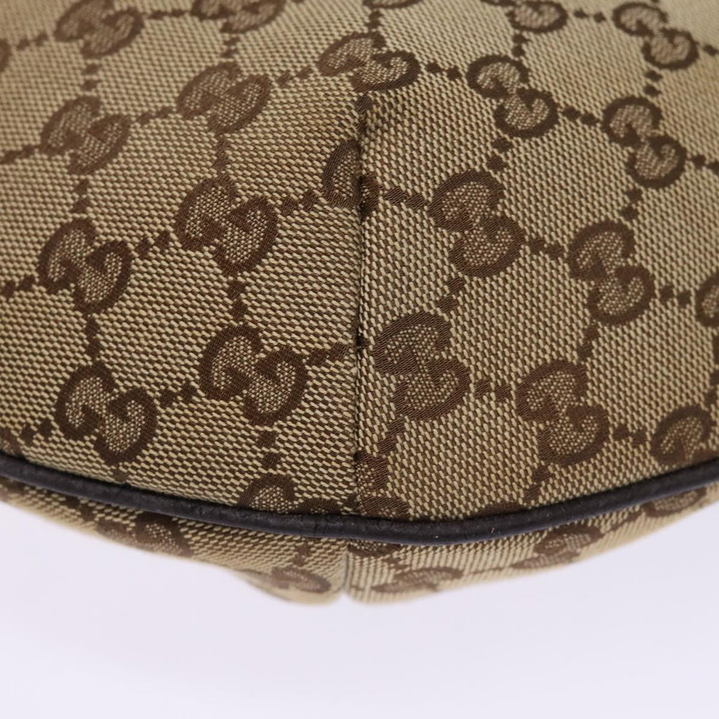 GUCCI GG Canvas Shoulder Bag Beige 181092 74781