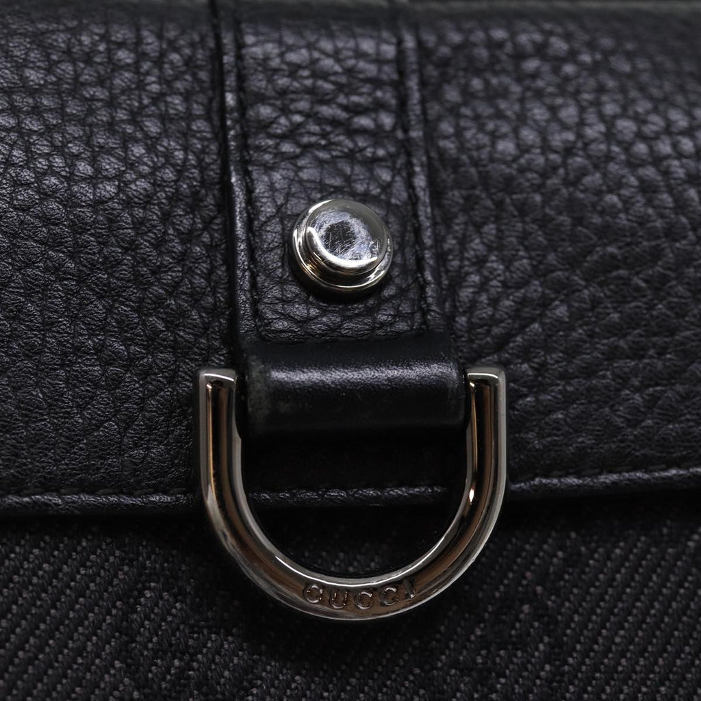 GUCCI GG Canvas Shoulder Bag Outlet Black 293581 74784