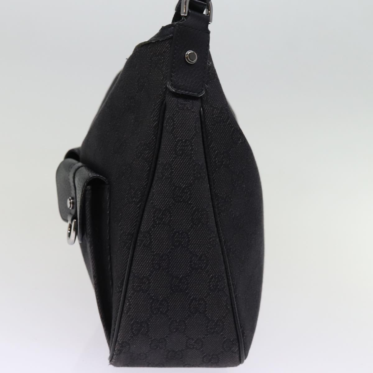 GUCCI GG Canvas Shoulder Bag Outlet Black 293581 74784