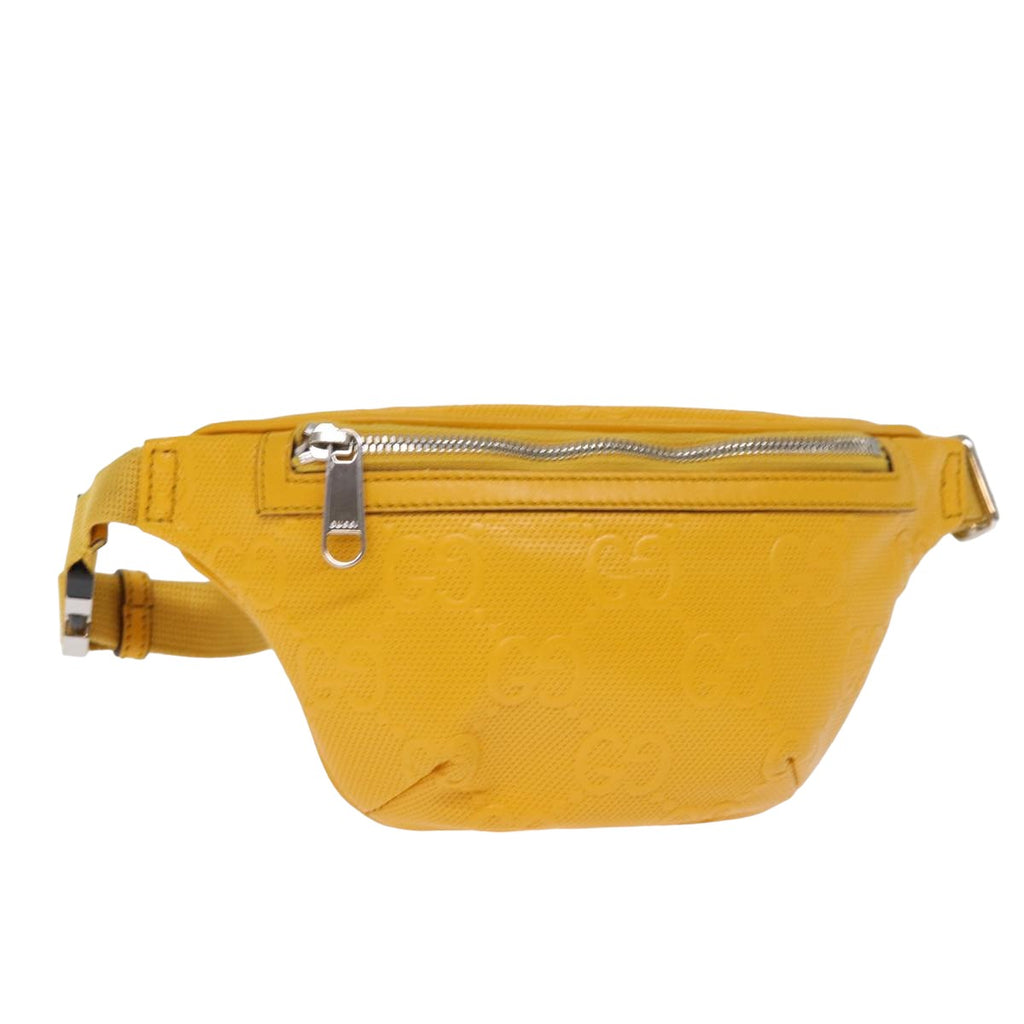 GUCCI GG Emboss Body Bag Yellow 658582 74794