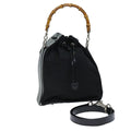 GUCCI Bamboo Hand Bag Nylon 2way Black 001 2684 1657 74809