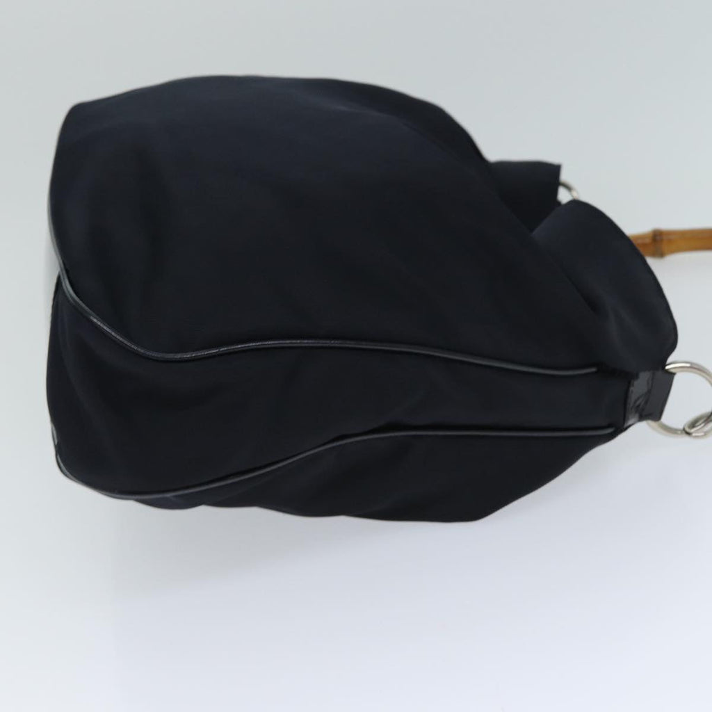 GUCCI Bamboo Hand Bag Nylon Black 001 2113 1577 74834