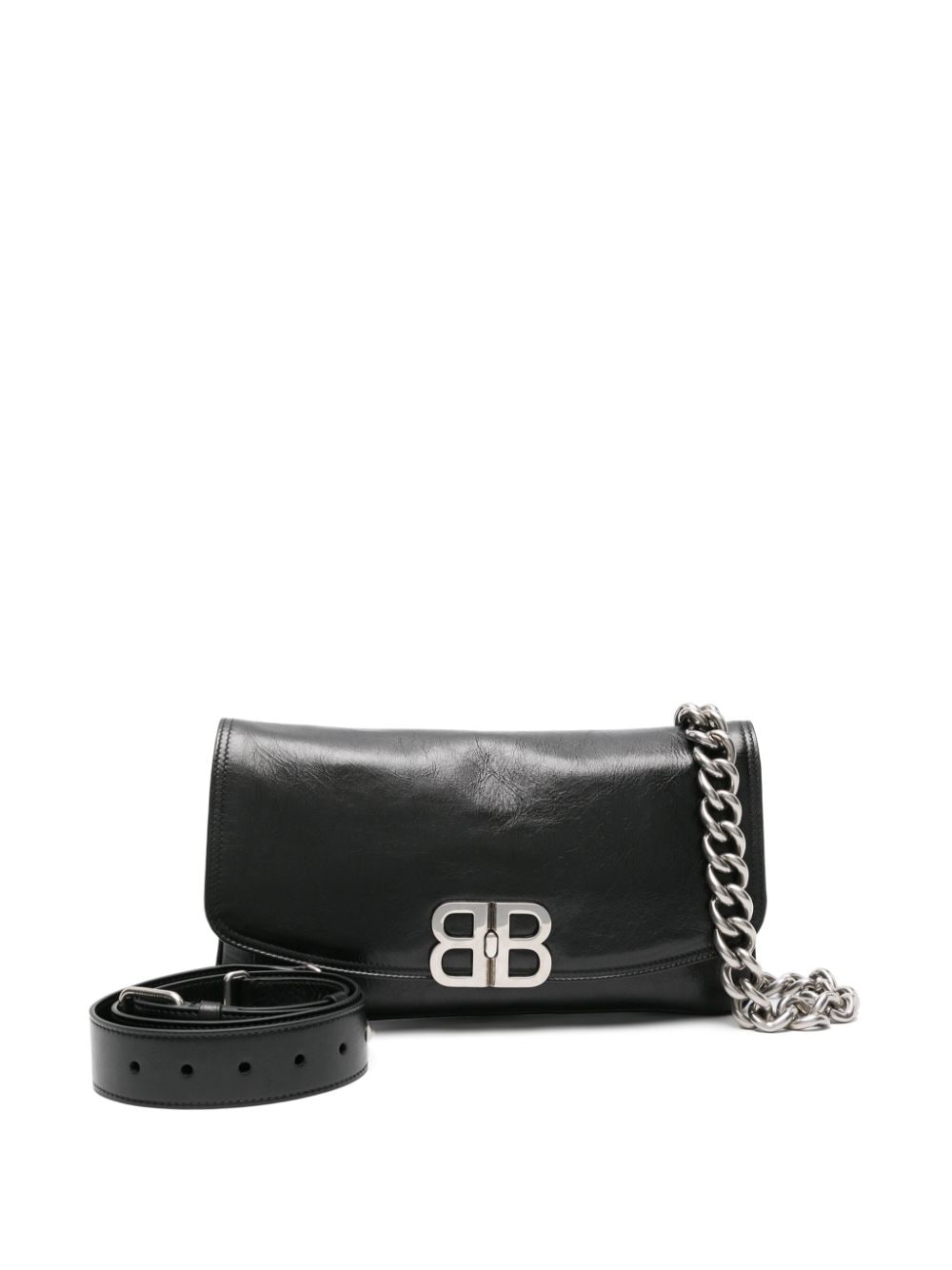 CALF LEATHER SMOOTH GRAIN ACCORDION DESIGN HANDBAG