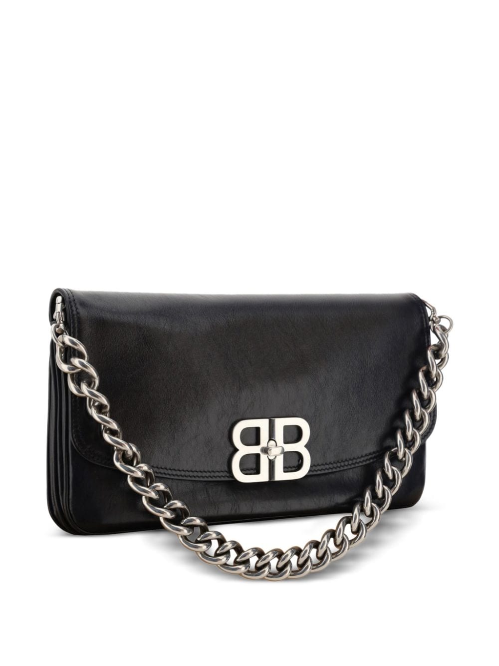 CALF LEATHER SMOOTH GRAIN ACCORDION DESIGN HANDBAG