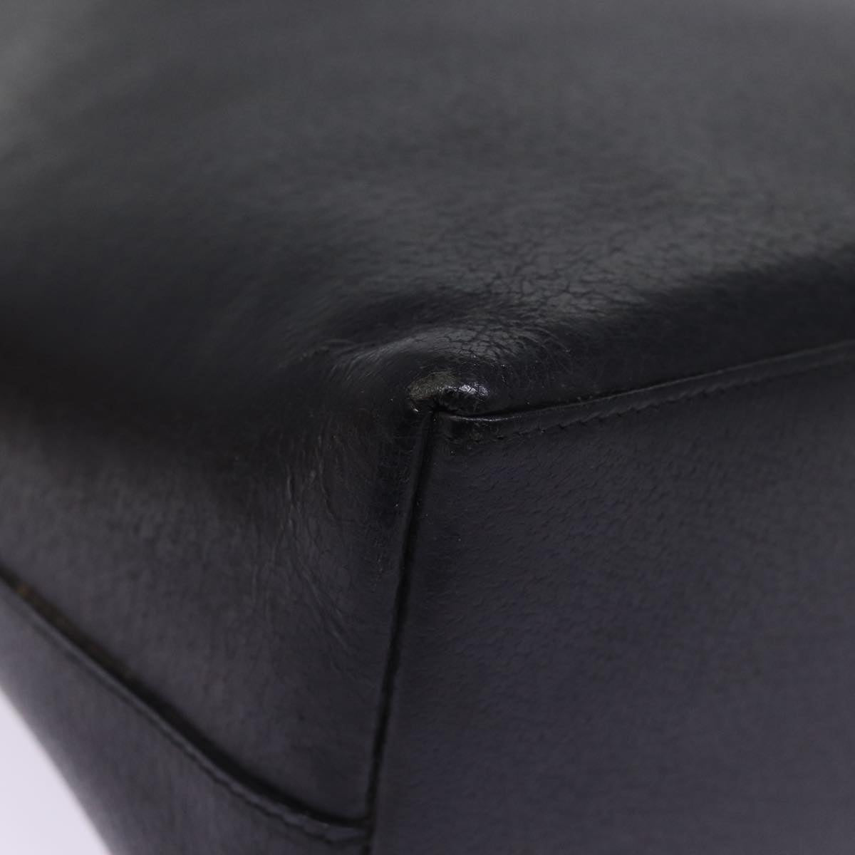 GUCCI Bamboo Hand Bag Leather Black 001 1013 1881 74861