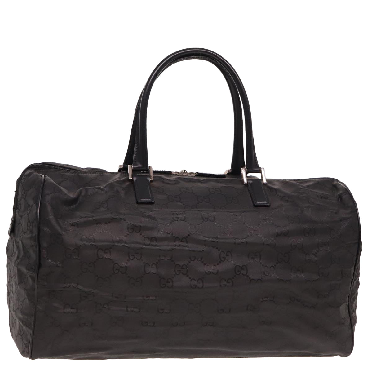 GUCCI GG Canvas Boston Bag Nylon Black 012 0383 74865