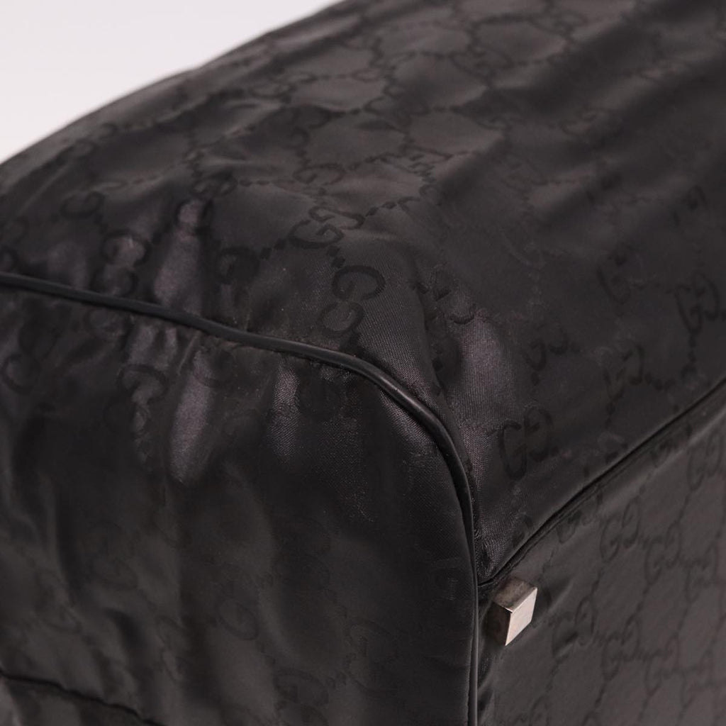 GUCCI GG Canvas Boston Bag Nylon Black 012 0383 74865